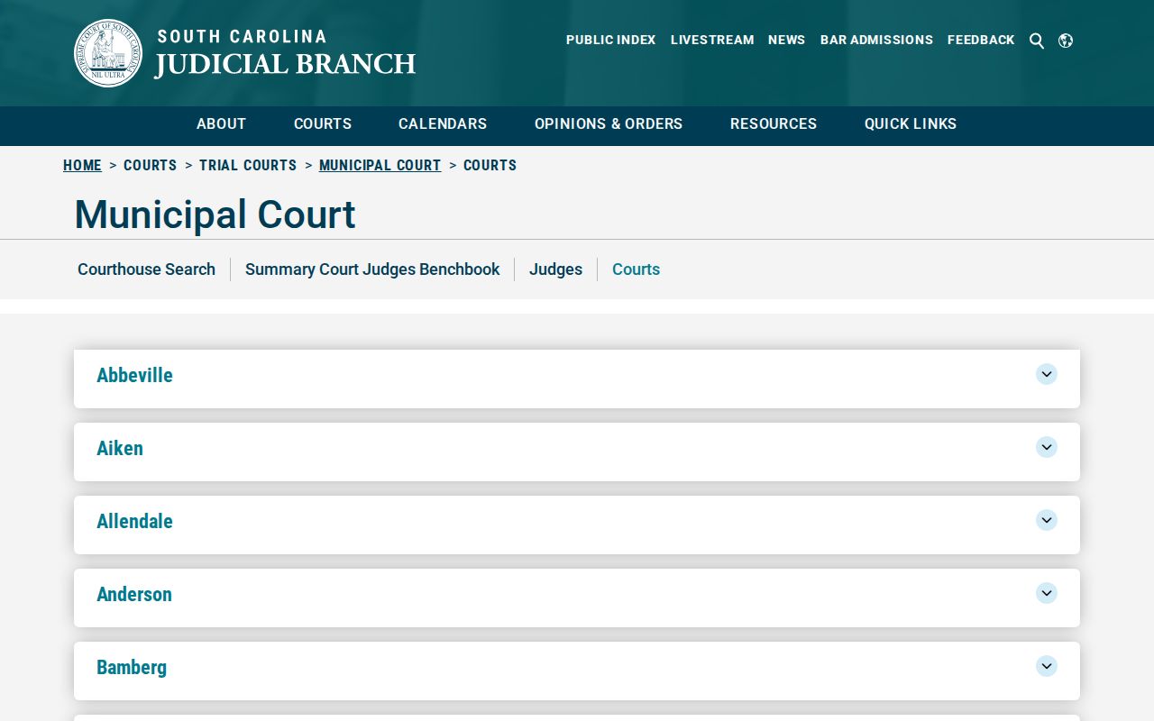 Chester County criminal court cases in the municipal court directory