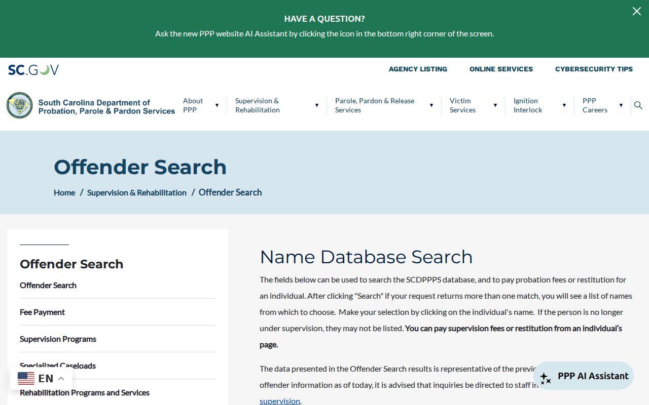 Chester County criminal history probation and parole record search