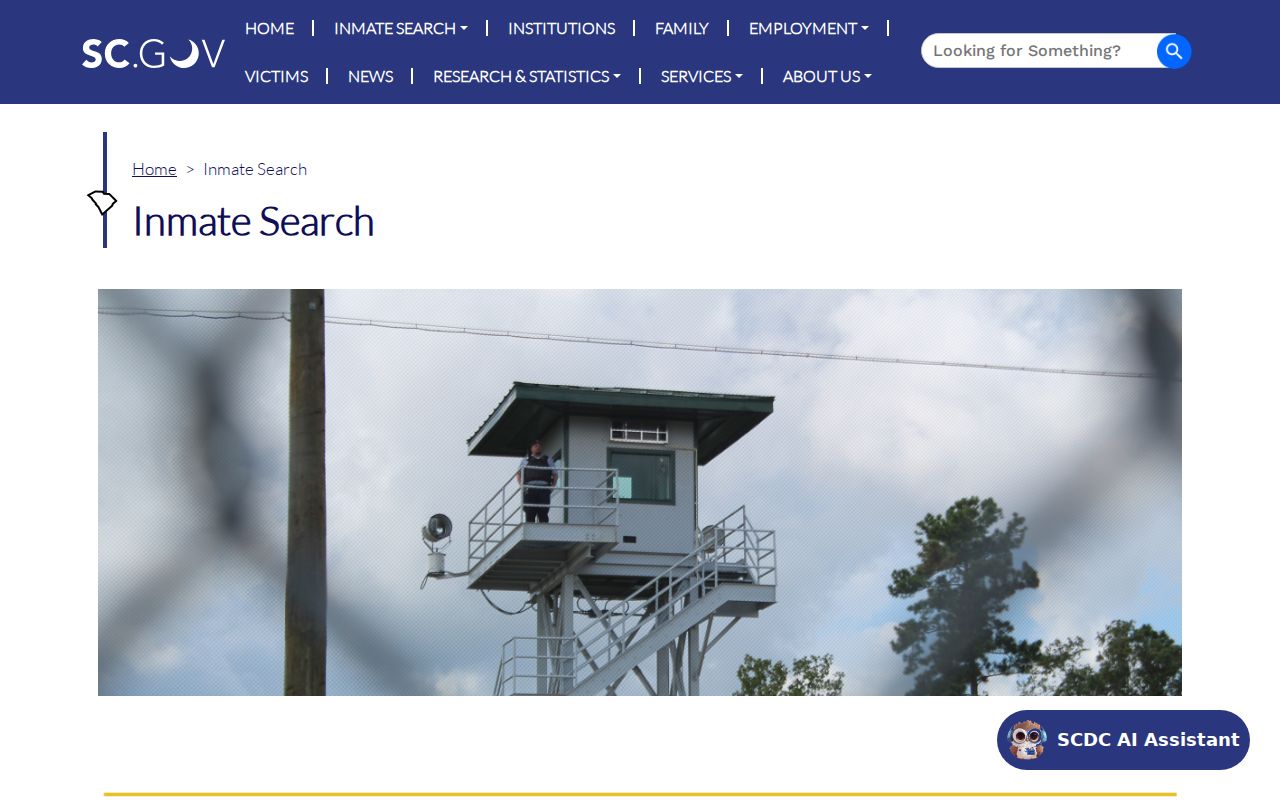 Chester County criminal history SCDC inmate record search