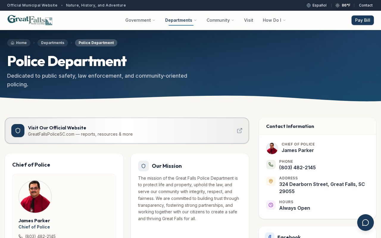 Great Falls criminal records and Police Department access